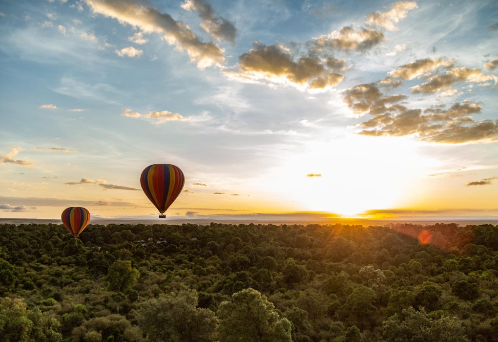 Hot Air Ballooning over the Mara ©Angama Mara